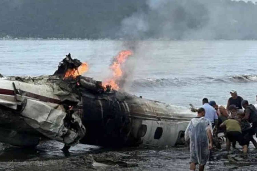 Una avioneta se estrelló en una playa de Brasil