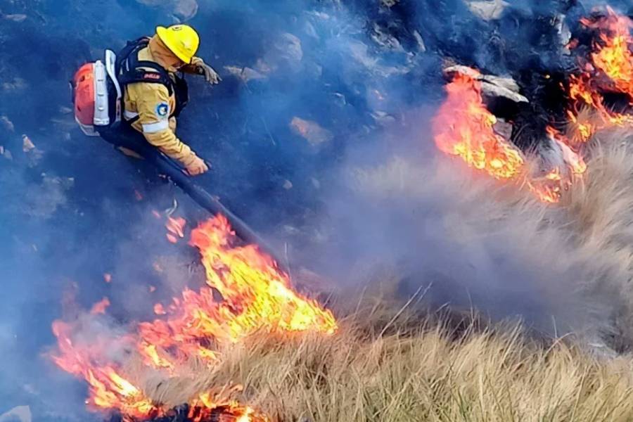 Chubut: un nuevo foco de incendio se originó en Puerto Madryn