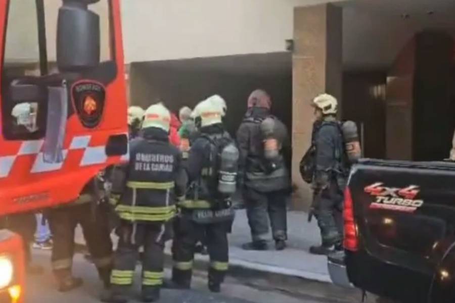 Incendio en un edificio de Recoleta