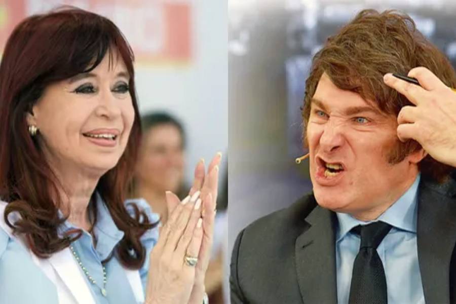 Nervioso, Javier Milei le respondió a Cristina Kirchner e insultó a Axel Kicillof