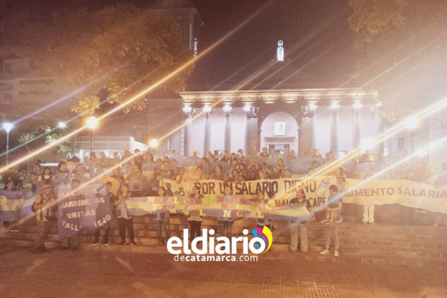 Protesta masiva de docentes de nivel inicial