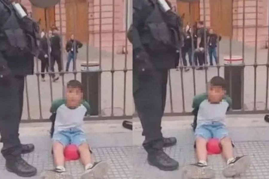 Así detuvieron a un nene de 12 años frente a Casa Rosada