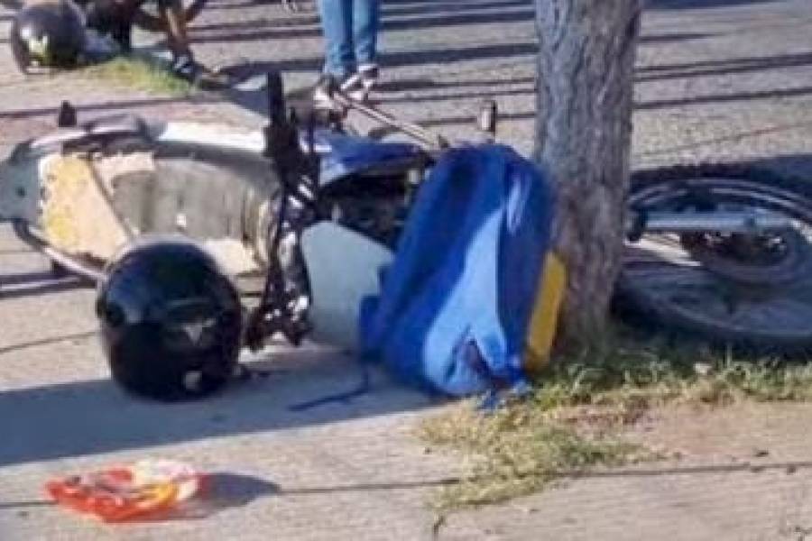 Choque entre motociclistas casi termina en tragedia