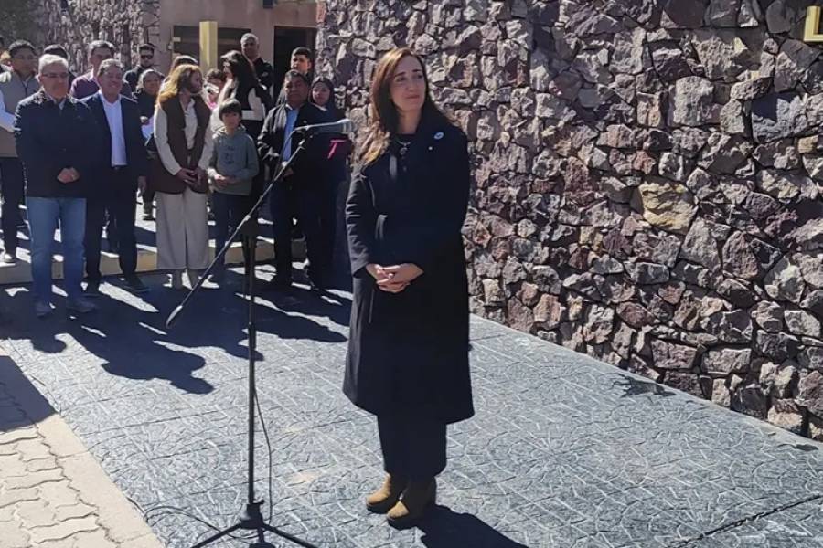 La vicepresidenta de la Nación, Victoria Villarruel junto al gobernador Jalil recorren el interior provincial