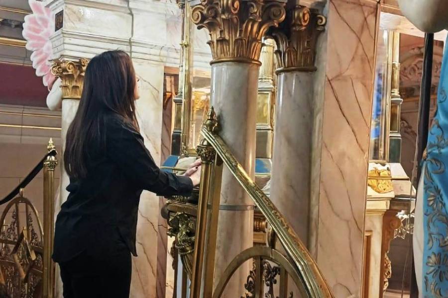 Vicepresidenta Villarruel visitó la Catedral Basílica y el Camarín de la Virgen del Valle