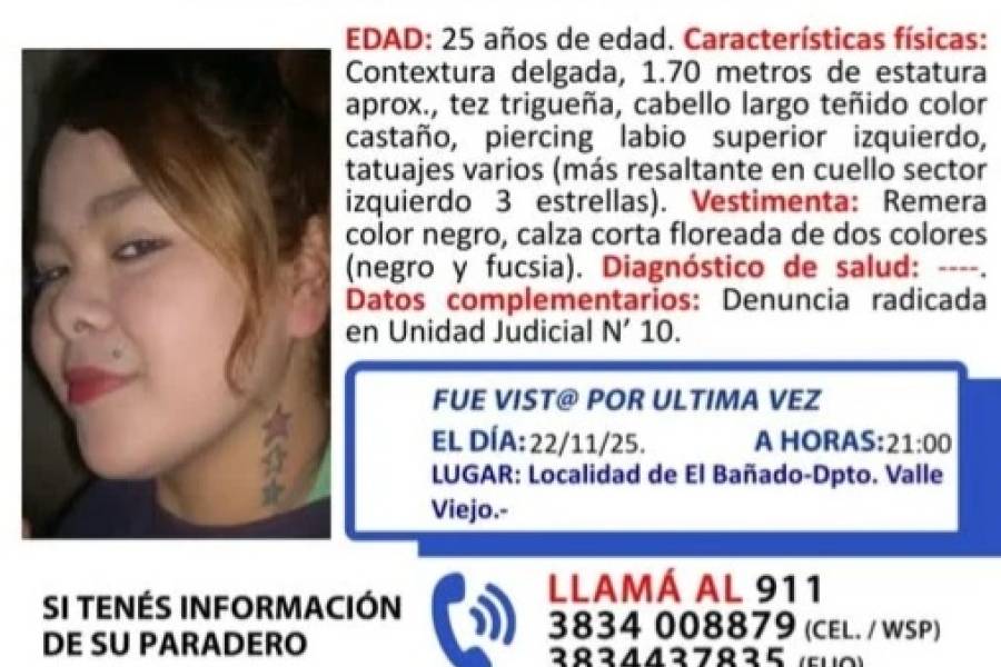 Urgente se busca a Eliana Soledad Nieva