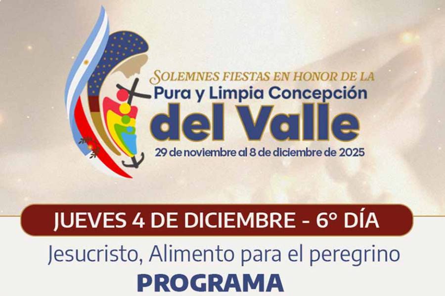 Las celebraciones en honor a la Virgen del Valle continúan con el sexto día del Novenario