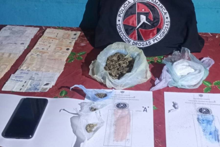 Secuestran drogas, un millón de pesos y detienen a un hombre