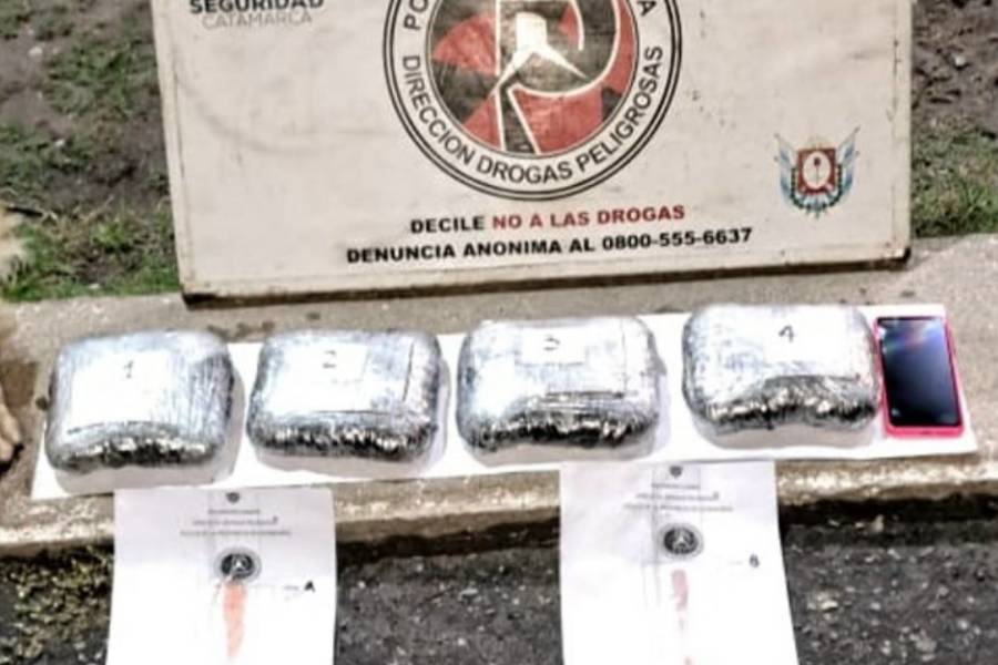 Viajaba con más de 2 kilos de marihuana y la detuvieron 