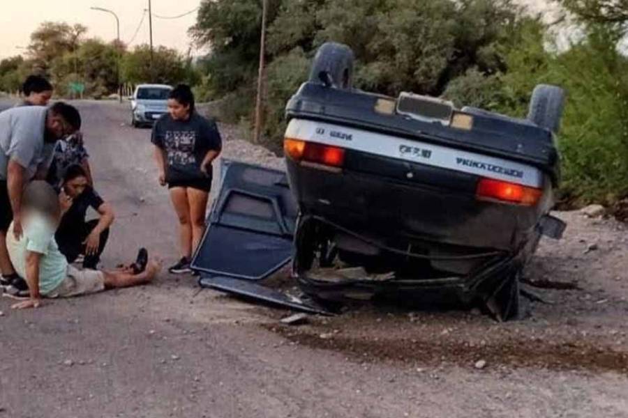 Septuagenario protagonizó un vuelco y se salvó de milagro