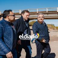 Jalil y Natella supervisaron la refacción del Puente La Puntilla, una obra clave para Belén