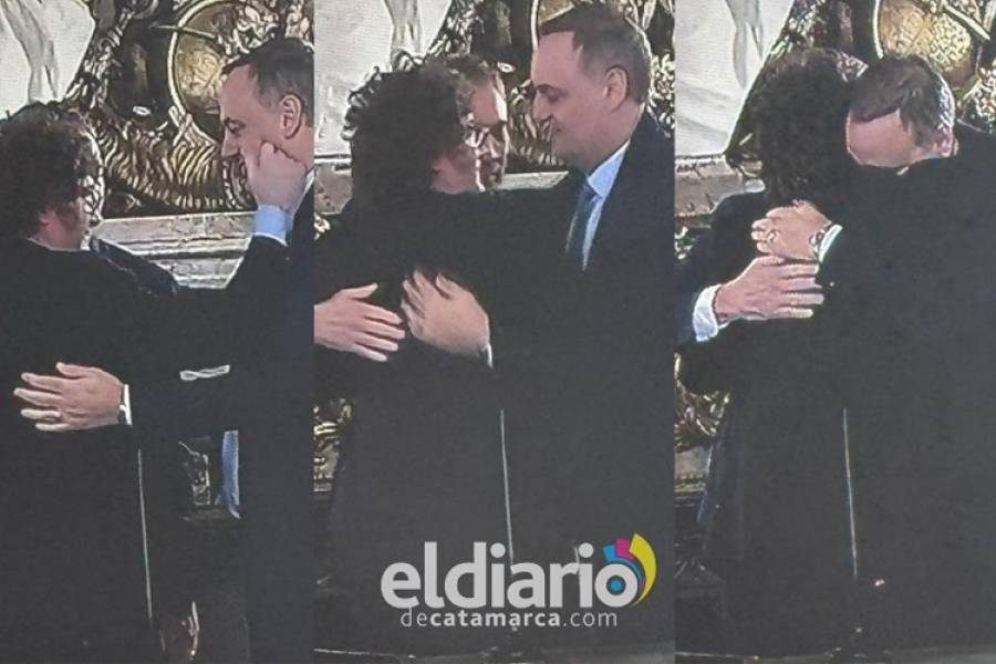 Con Adorni muy cerca, Santilli juró como jefe de Gabinete y hubo un abrazo que sorprendió