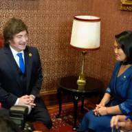 Perú: Javier Milei se reunió con Keiko Fujimori antes de la ceremonia de asunción en el Congreso
