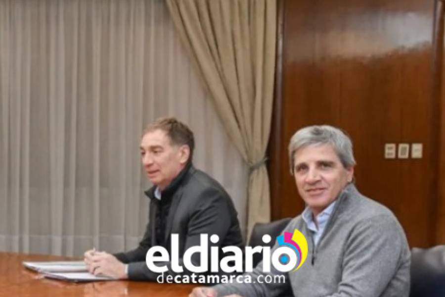 Jalil recibe a  Santilli, Caputo, y el gobernador de Santiago del Estero, Elías Suárez