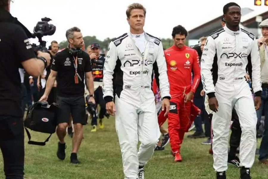 Brad Pitt volvió a filmar escenas de su nueva pelicula de la F1