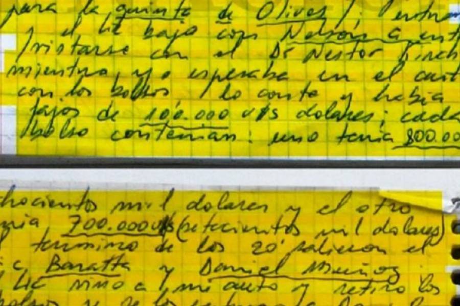 Causa Cuadernos: ordenan una pericia sobre los manuscritos de Centeno de cara al juicio oral