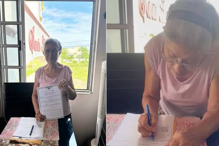 Una mujer recibió su diploma de egresada de primaria a los 82 años y conmovió a las redes sociales