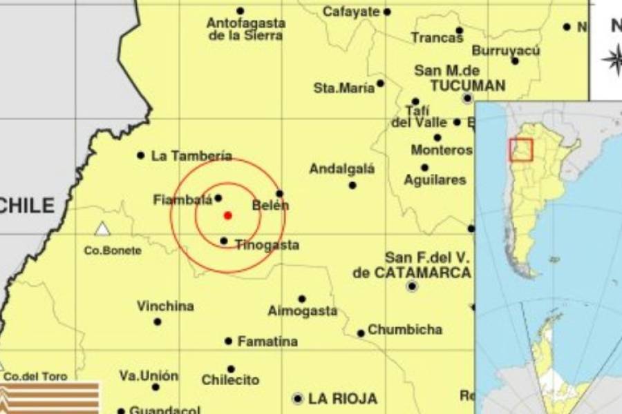 Se registró un sismo de 4,4 en Tinogasta