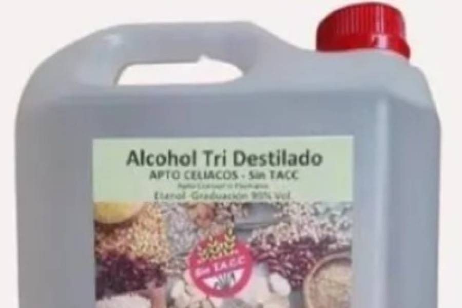 ANMAT prohibió un alcohol de cereal apto para celíacos marca Tri Destilado