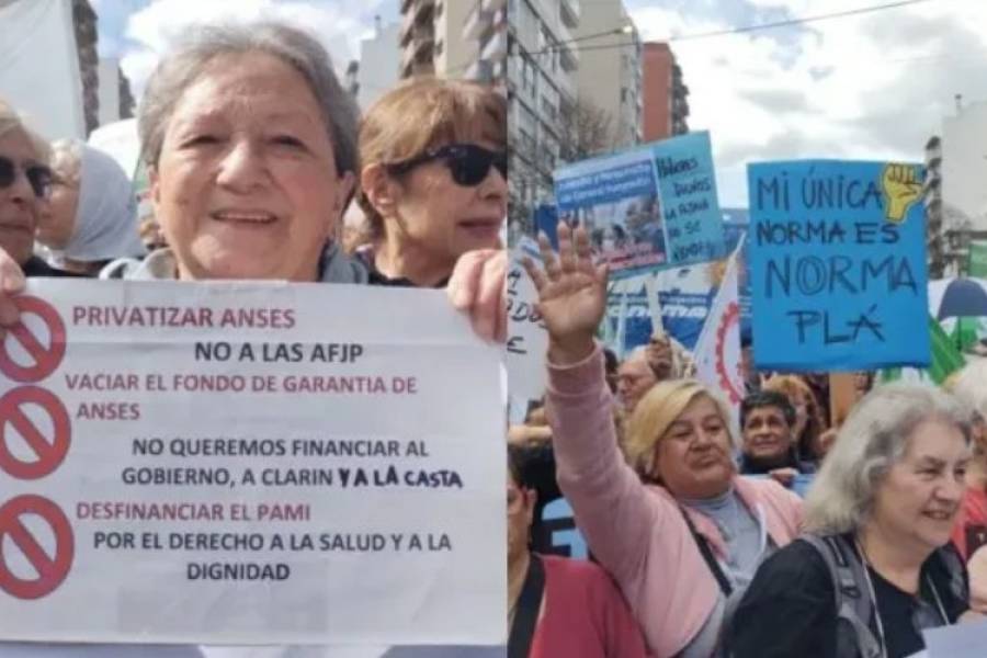 Mar del Plata: masiva movilización de jubilados en rechazo al veto de Javier Milei