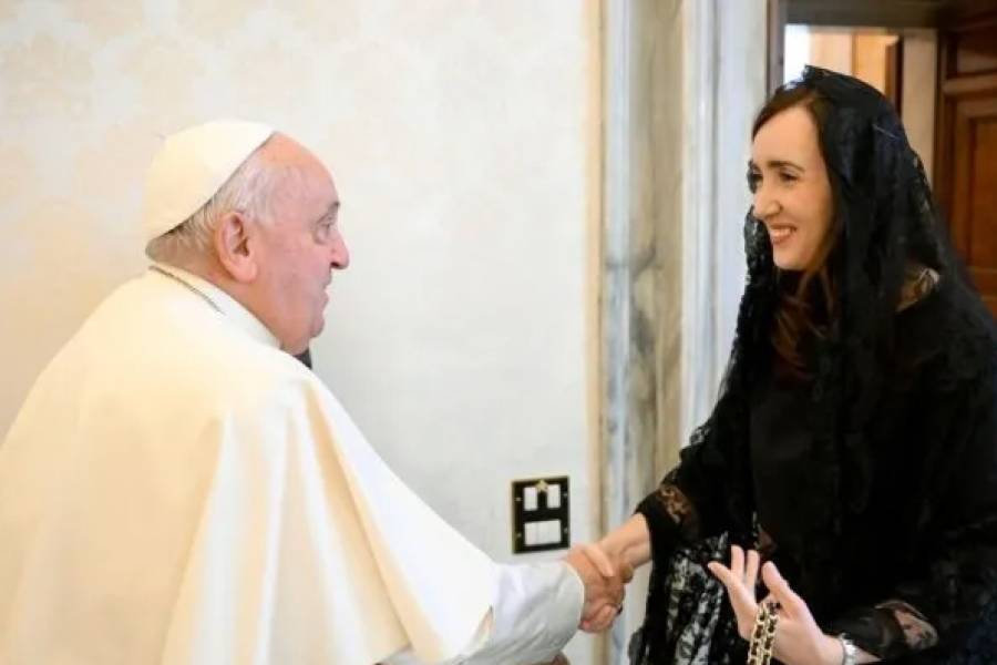 Victoria Villarruel en Europa: se reunió con el papa Francisco