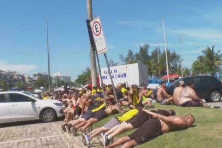 Río de Janeiro: saqueos, piñas, incendios e hinchas detenidos en la previa de Botafogo-Peñarol