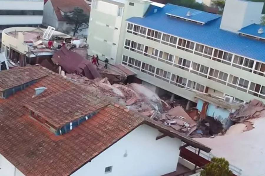 Así quedó Dubrovnik, el hotel que se derrumbó en Villa Gesell