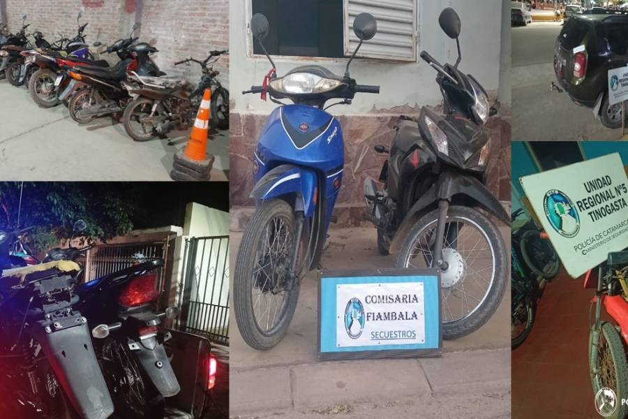 Se secuestraron 17 motos y 1 automóvil este fin de semana