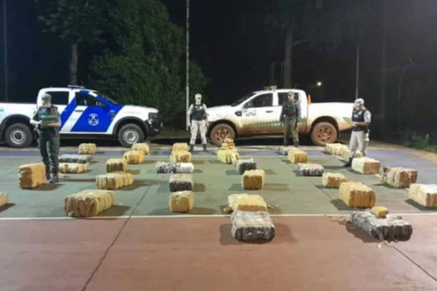 La impresionante cantidad de droga que Gendarmería incautó en Misiones